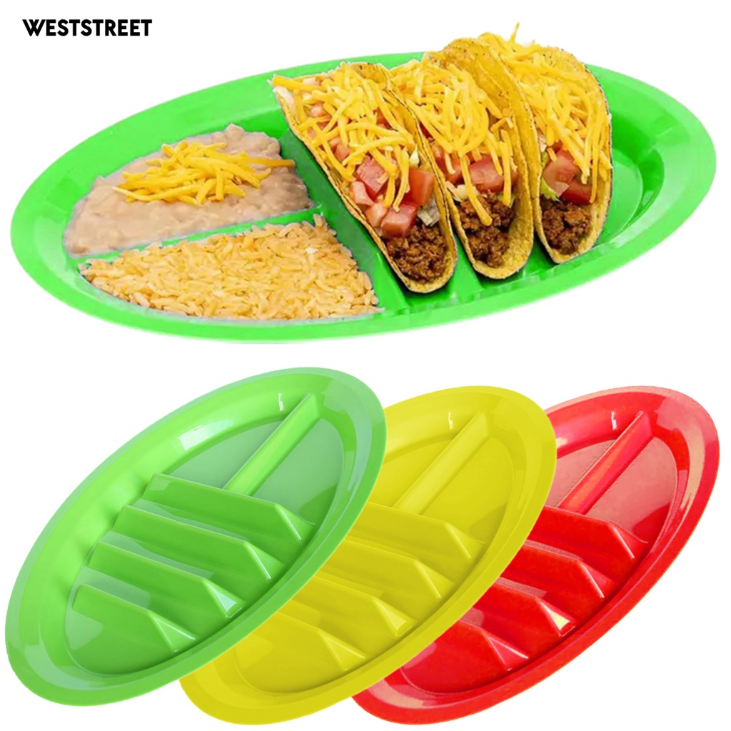 weststreet Taco Serving Tray Taco Presentation Plate Versatile and Easy ...