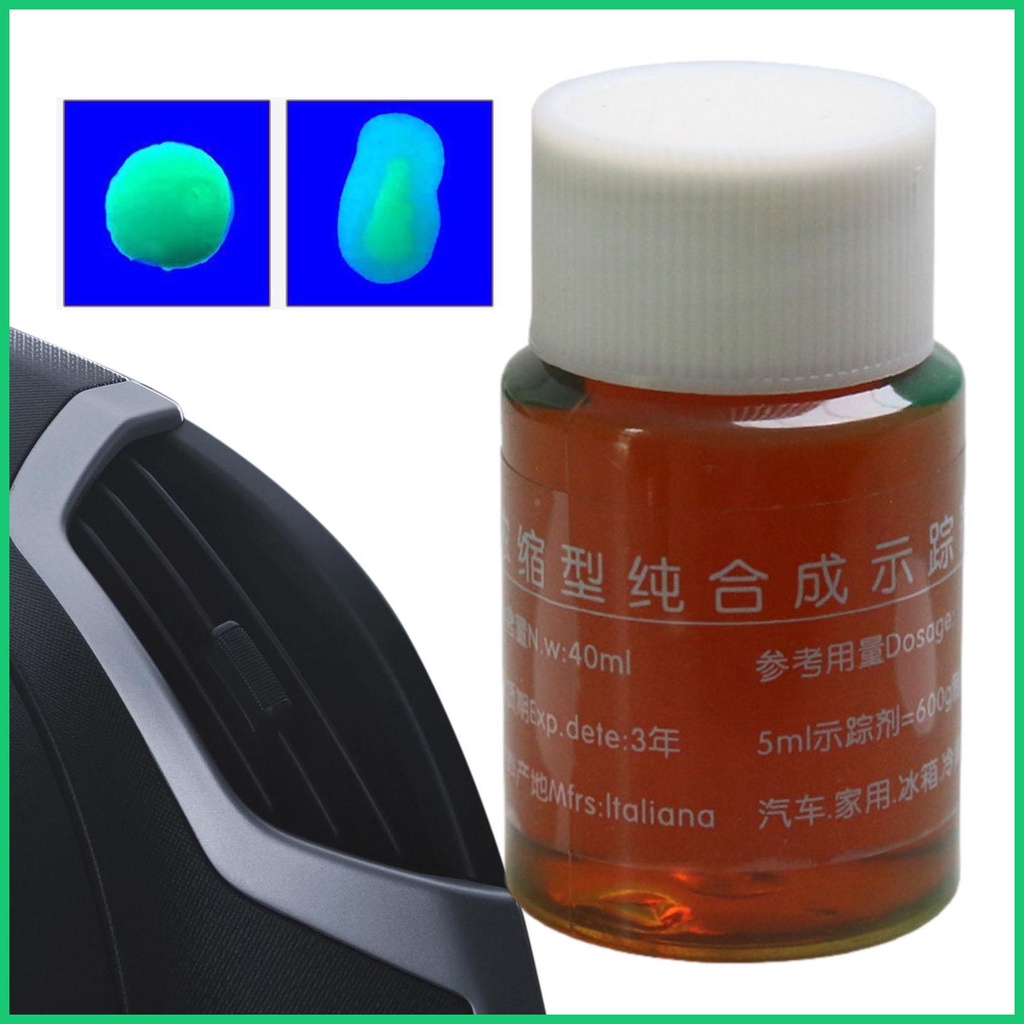 Refrigerant Leak Detector 40ml Engine Coolant Leak Detection Dye Engine