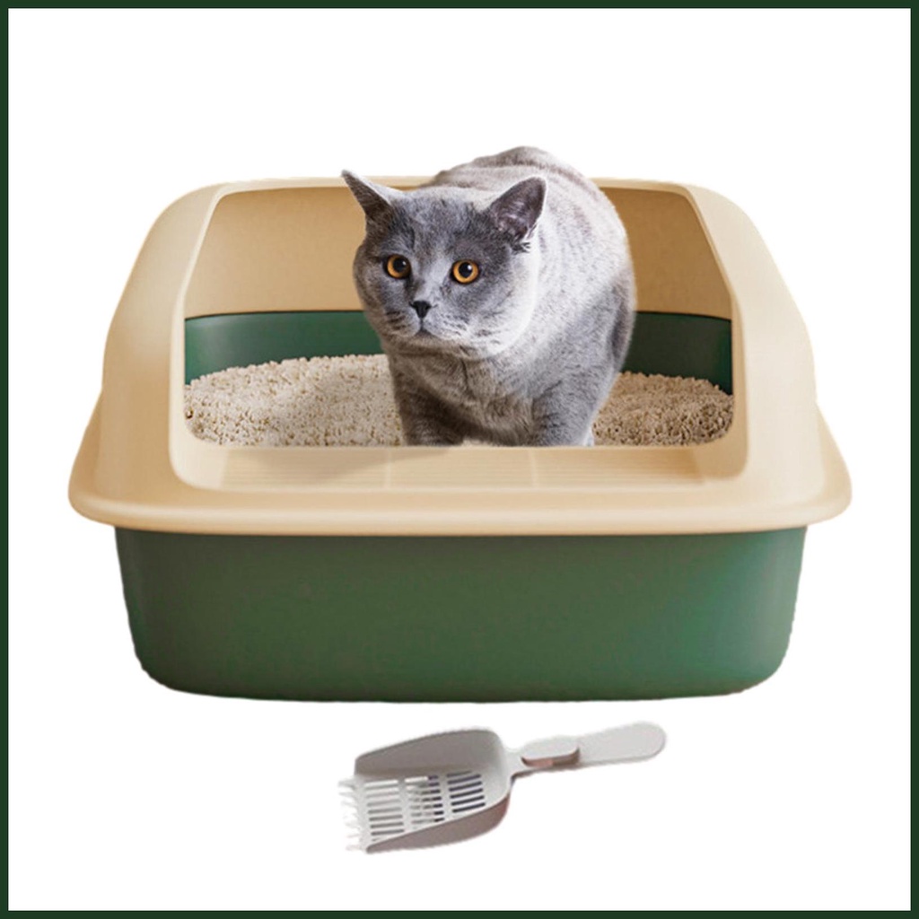 High Sided Litter Box High Wall Extra Large Open Litter Box with
