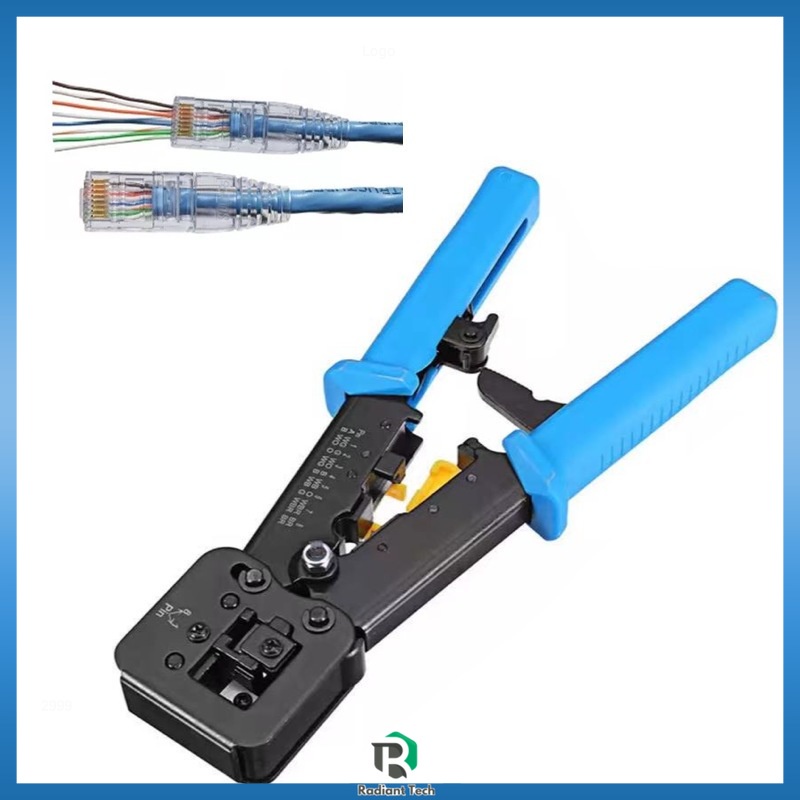 RJ45 Crimper Crimping tool for Passthrough/ Passthru RJ45 Connector ...