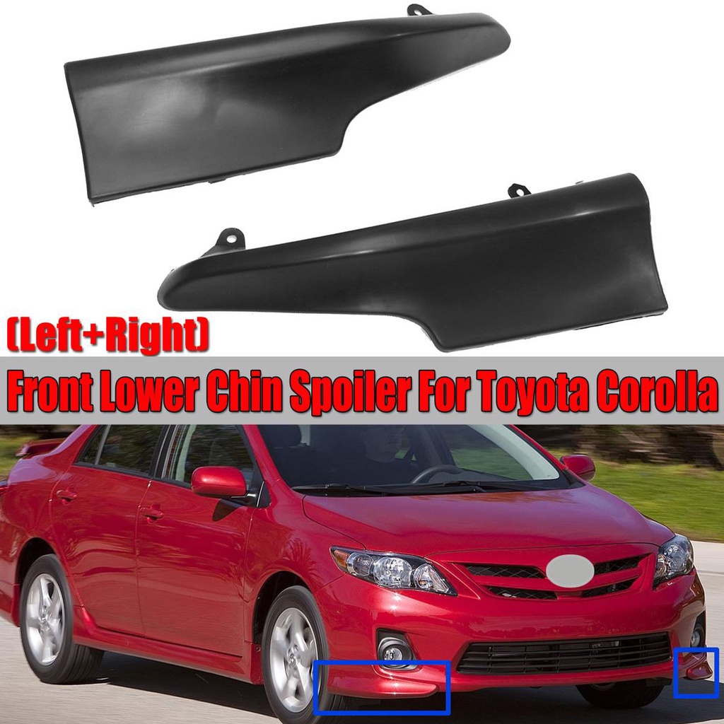 For Toyota Corolla Hatchback Black Front Bumper Chin Lip Splitter cheapest + 2x Strut Rod