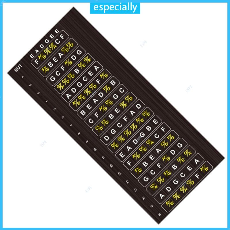 ESP 1 Sheet Guitar Scale Label Stickers Bass Fret Stickers Musical Note