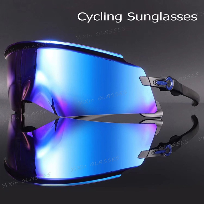 Uv400 Cycling Sunglasses Men Square Bike Shades Sunglass Outdoor Bicycle Glasses One Piece Lens