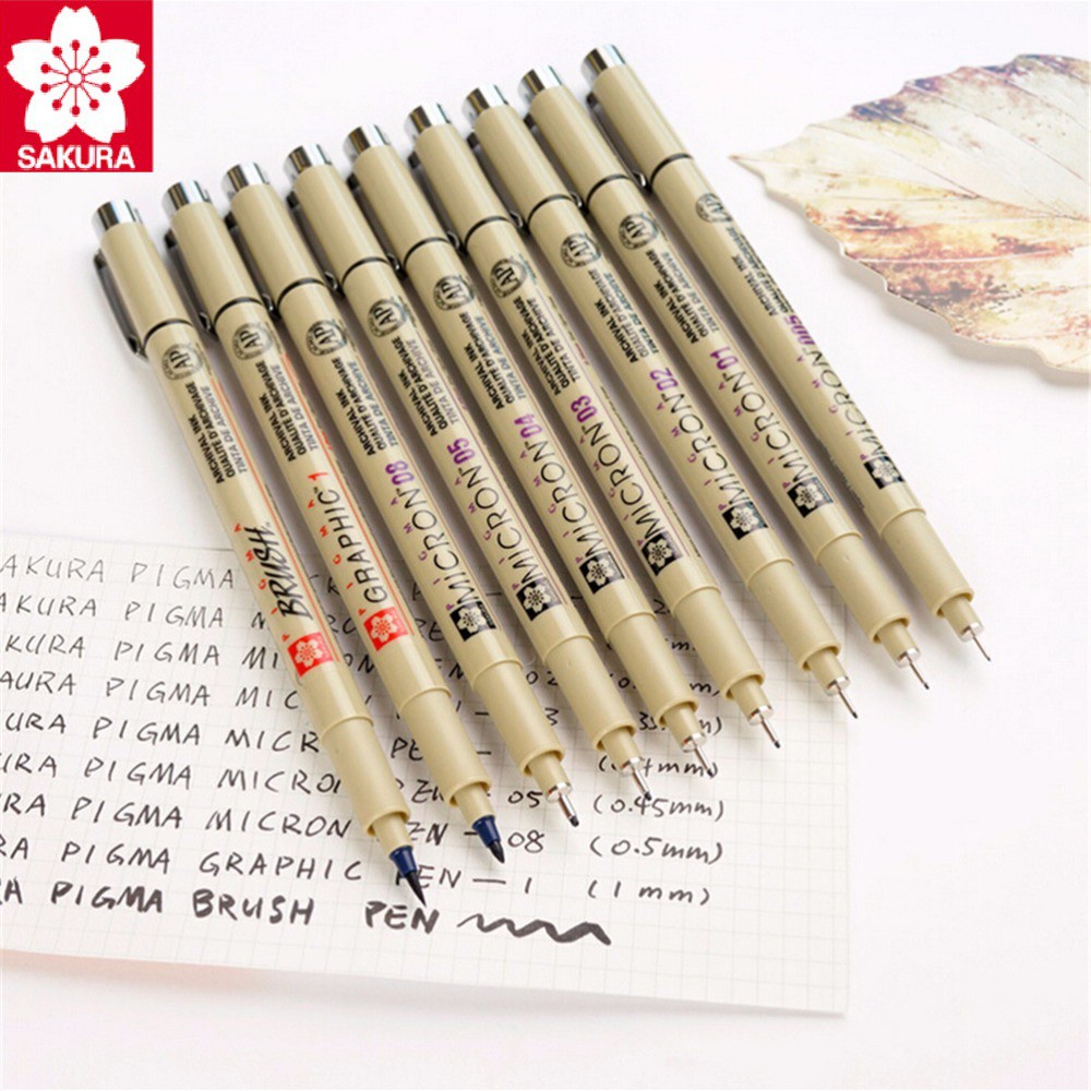 *Ready Stock COD* SAKURA Pigma Micron Drawing Note Number Pen, Japanese ...