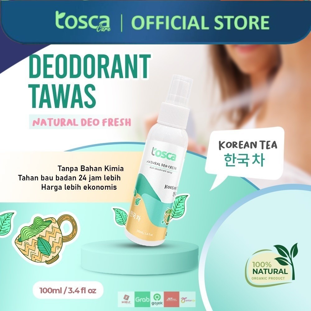 TOSCA Deodorantnatural for Children and Adults, Korean Tea Aroma ...