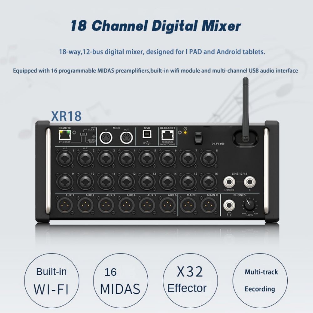 AIR XR18 18channel Digital Mixer For iPad/Android Tablets Wifi Module