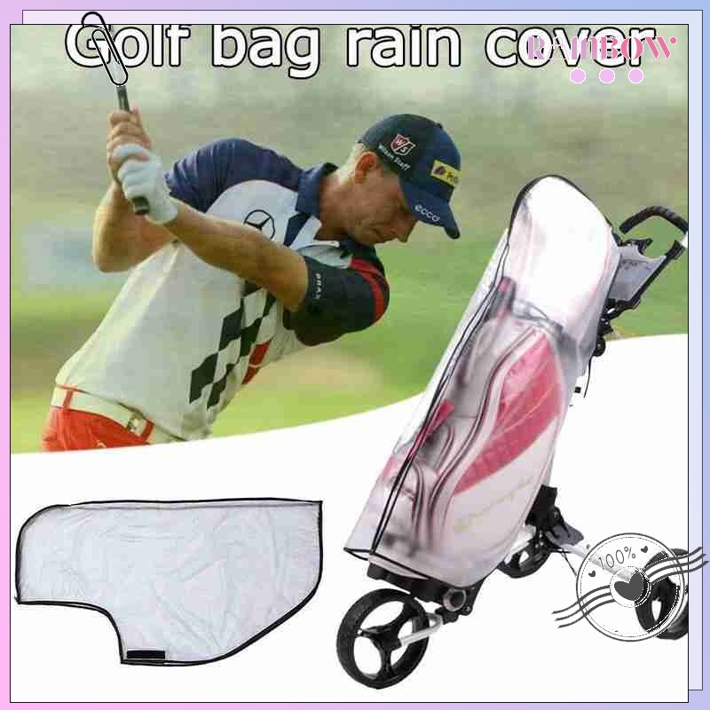 PVC Waterproof Golf Bag Rain Cover Dust Cover Outdoor Transparent Golf