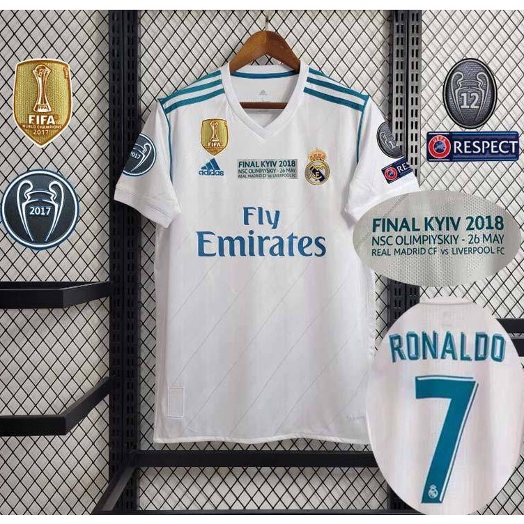 Adidas Real Madrid Away Jersey Retro Classic #7 RONALDO Size Mans Large Only