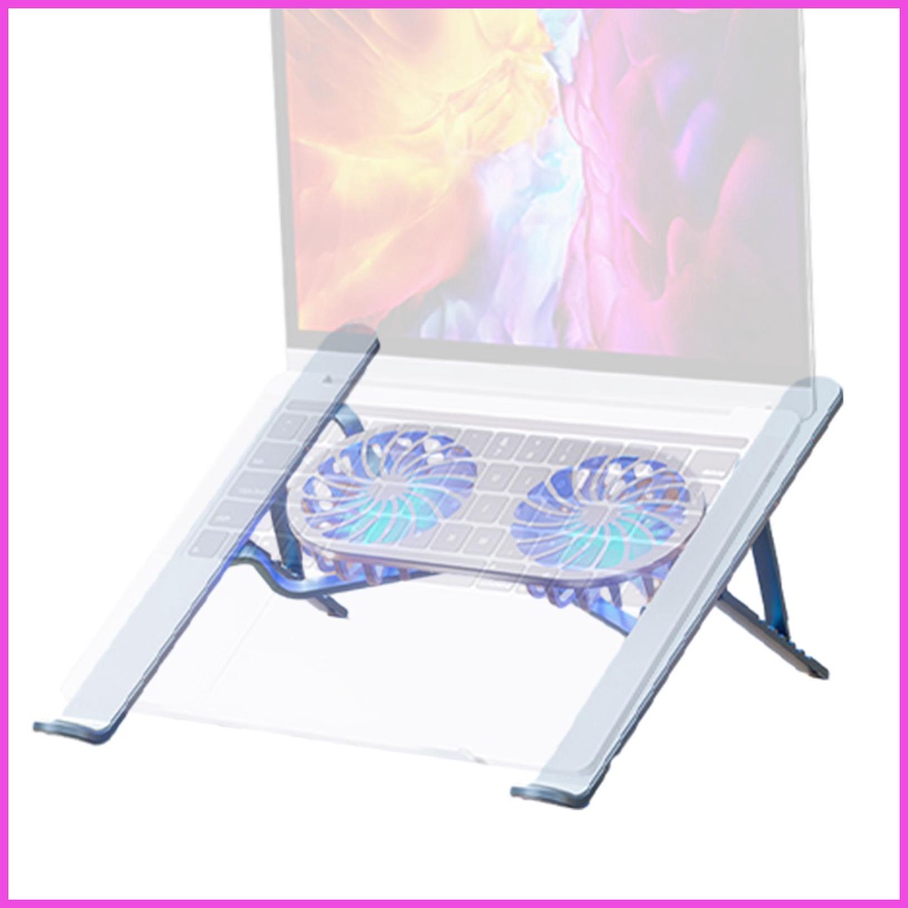 Laptop Fan Cooling Pad Collapsible Dual Fans Laptop Cooler Pad for 13