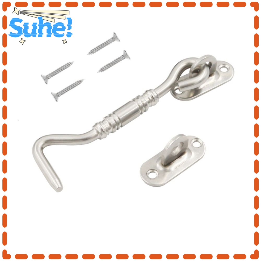 HISUHE Partition Door Hook Lock, Screen Sliding Door Screen Door Lock