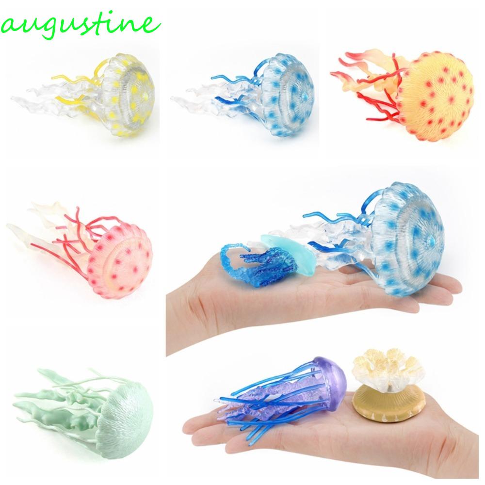 AUGUSTINE Ocean Animal Figurine, Marine Animals Solid Jellyfish