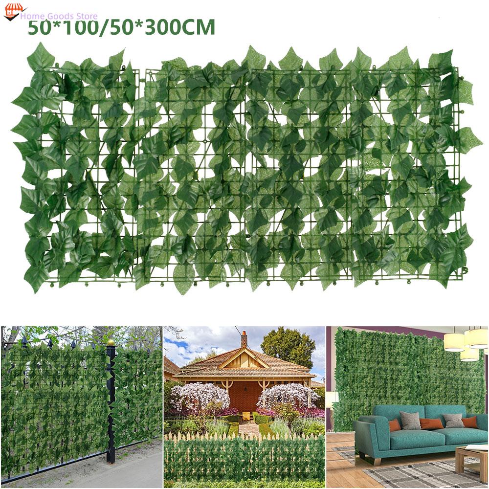 Artificial Green Leaf Hedge Privacy Screen Protector Garden Wall