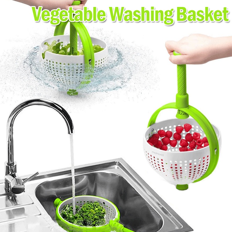 Vegetable Washing Basket Salad Spinner Dishwasher Kitchen Fruit Washer ...