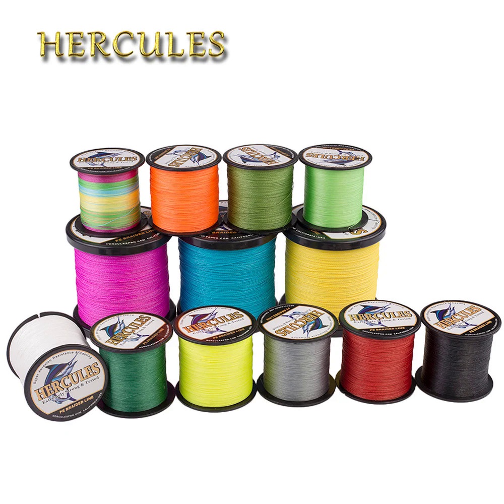 Hercules Braided Fishing Line PE 4 Strands Multifilament Strong 6
