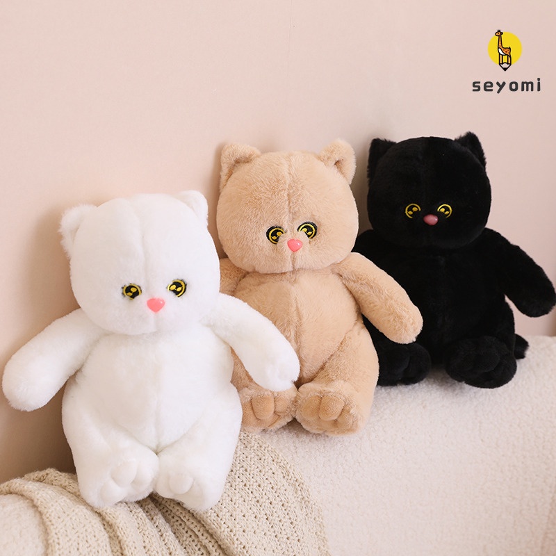 Cat Plush Toy Soft Stuffed Animal Pillow Fat Cat Doll Plushies Fluffy