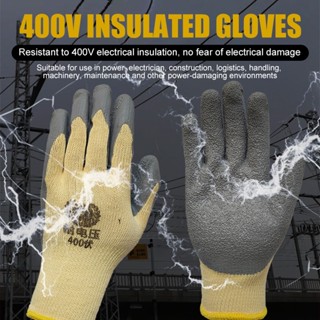 1 Pair 400v Insulating Gloves Anti-electricity Security Protection