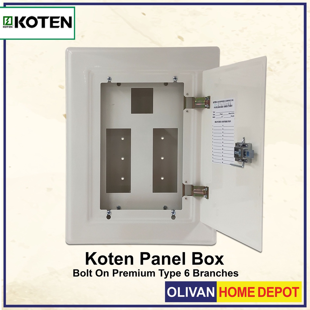 ♟KOTEN Panel Board / Box Bolt On 4, 6, 8, 10, 12 Branches Shopee