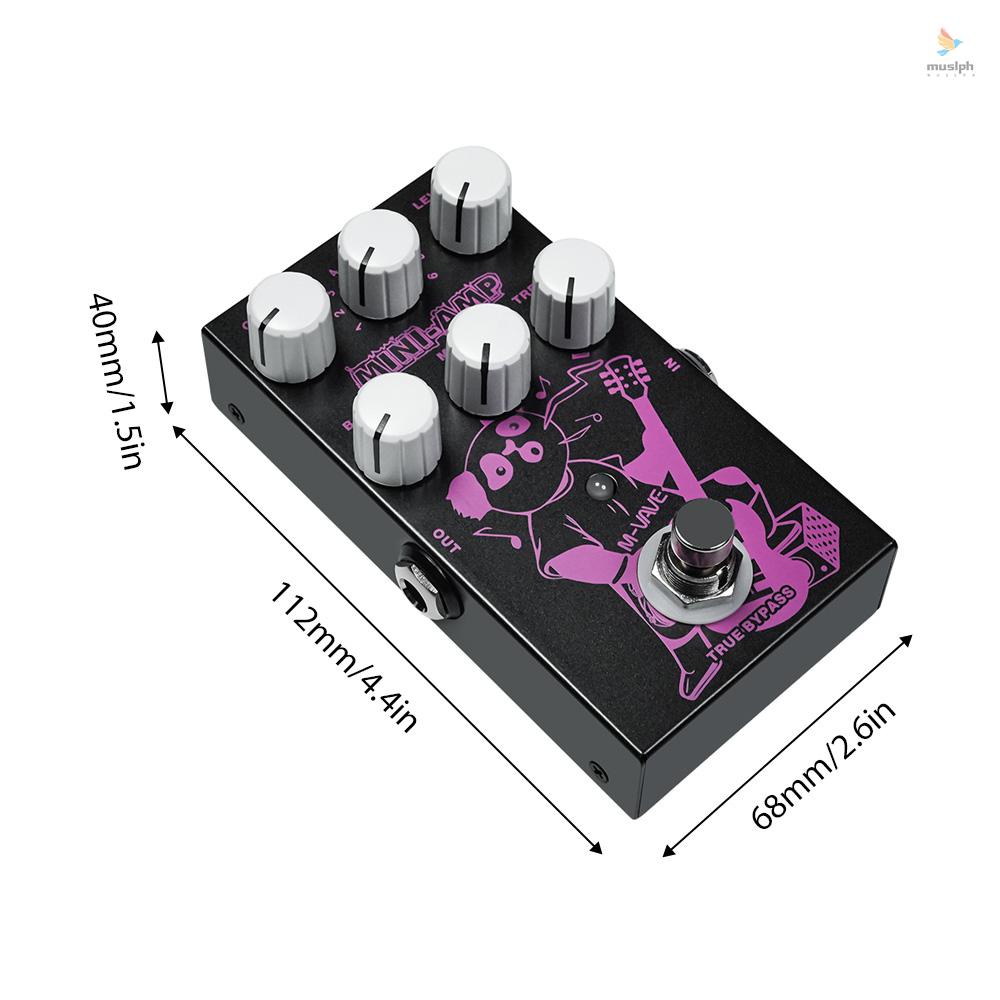 M-VAVE Electric Guitar Effects Pedal DC 9V 3-gear EQ Adjuster Portable ...