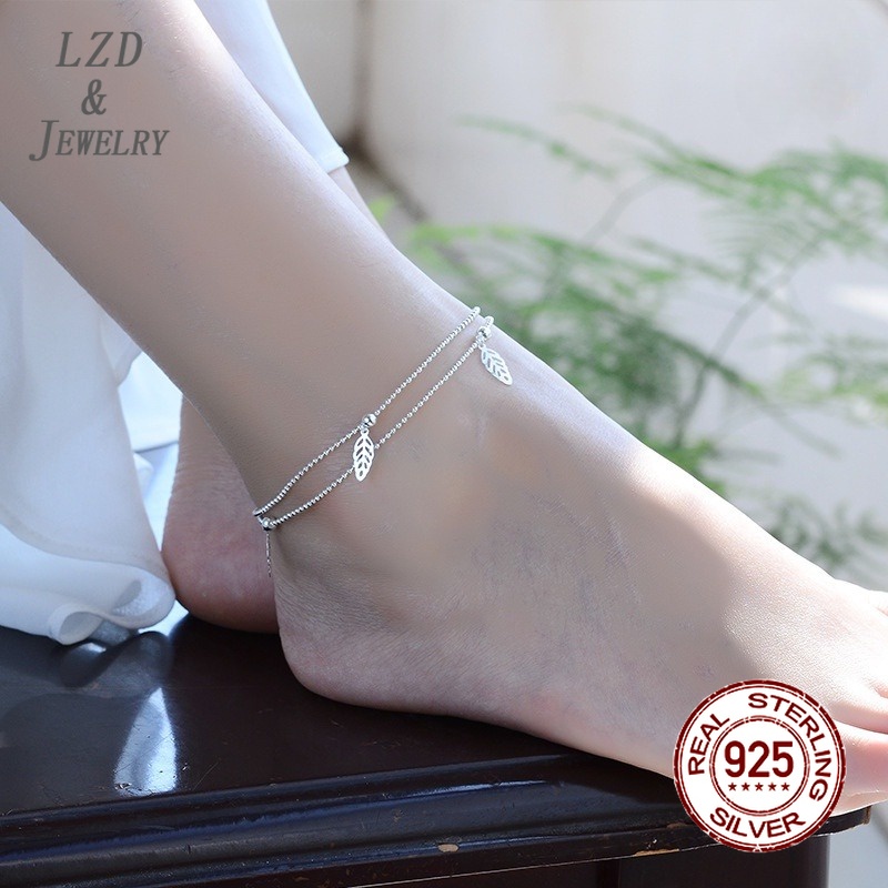 LZD S925 Silver Women's Anklet Adjustable | Shopee Philippines