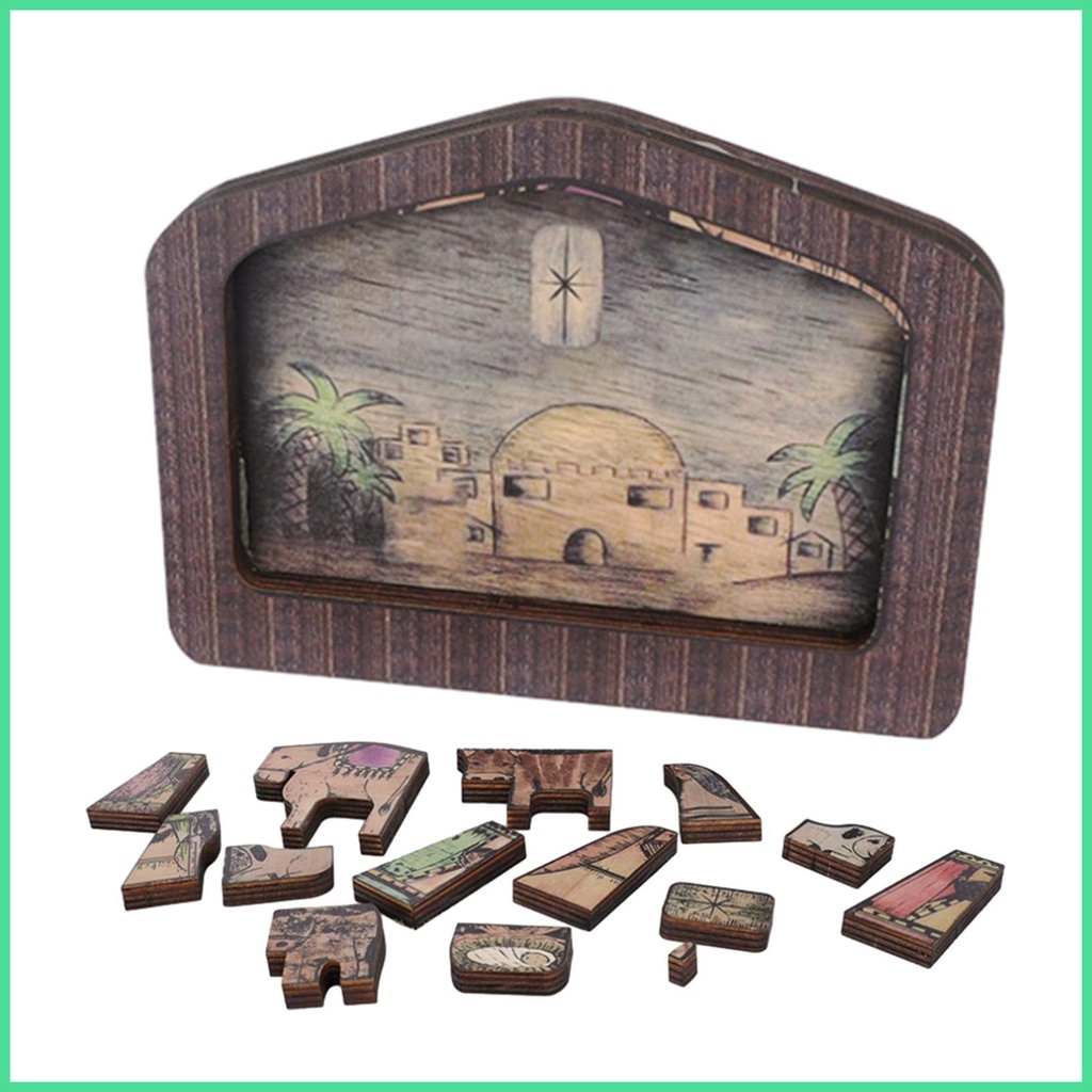Wooden Nativity Puzzle Christmas Puzzle Wood Nativity Scene Religious ...