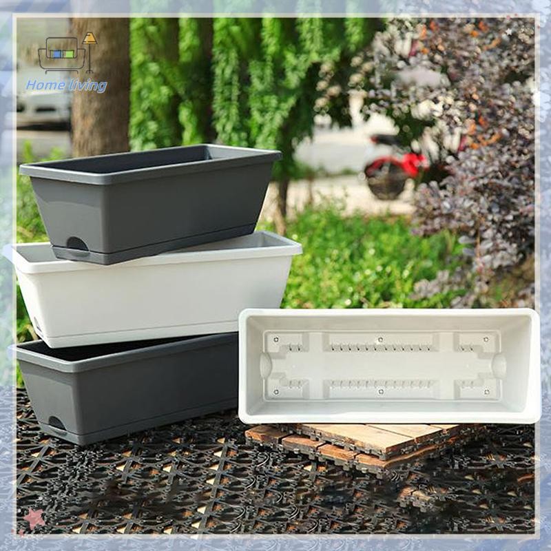 gongjing3 Classic Style Rectangular Resin Window Box Planter Flowers ...