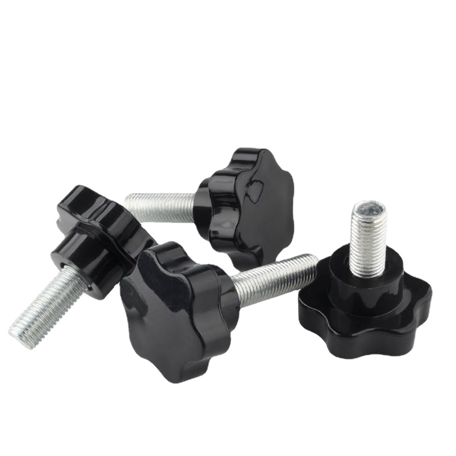 [KZS] Hexagonal Star Plastic Handle Screw Hand Screw Bolt Mechanical ...