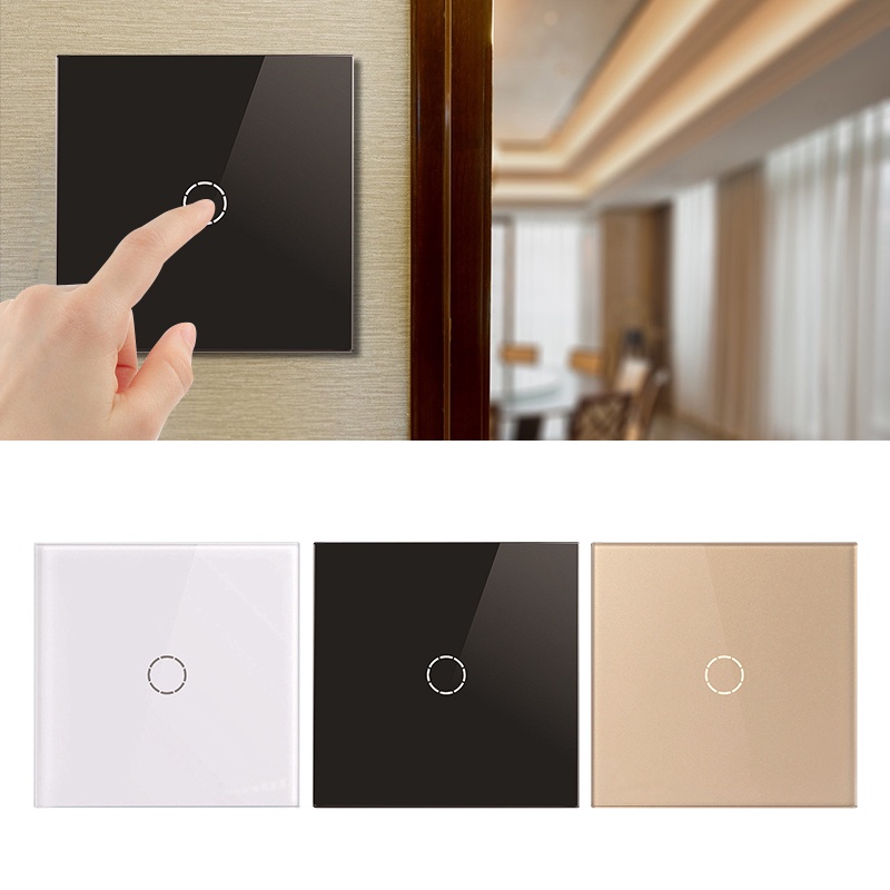 1/2/3 Gang Light Touch Switch LED Panel Tempered Glass Wall Screen Switch Shopee Philippines
