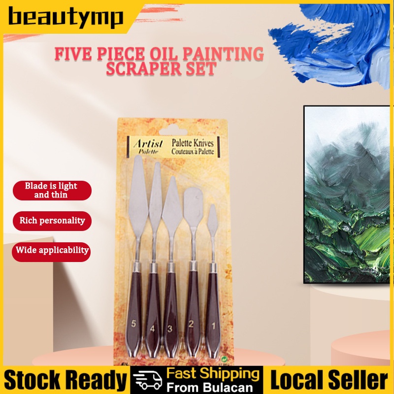 5 Pcs/Set Stainless Steel Oil Painting Knives Set Artist Spatula