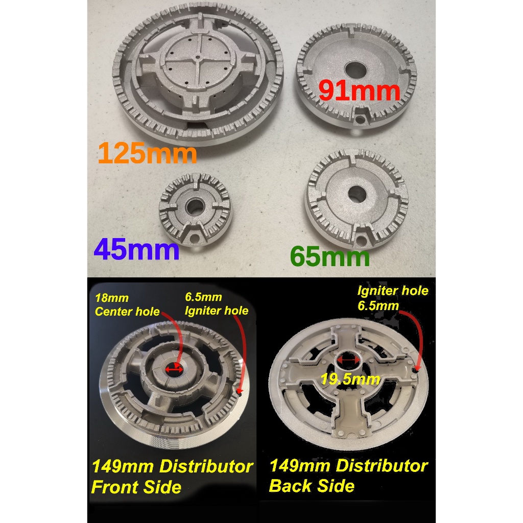 WCC Replacement Gas Stove Burner High Heat Resistant Aluminum