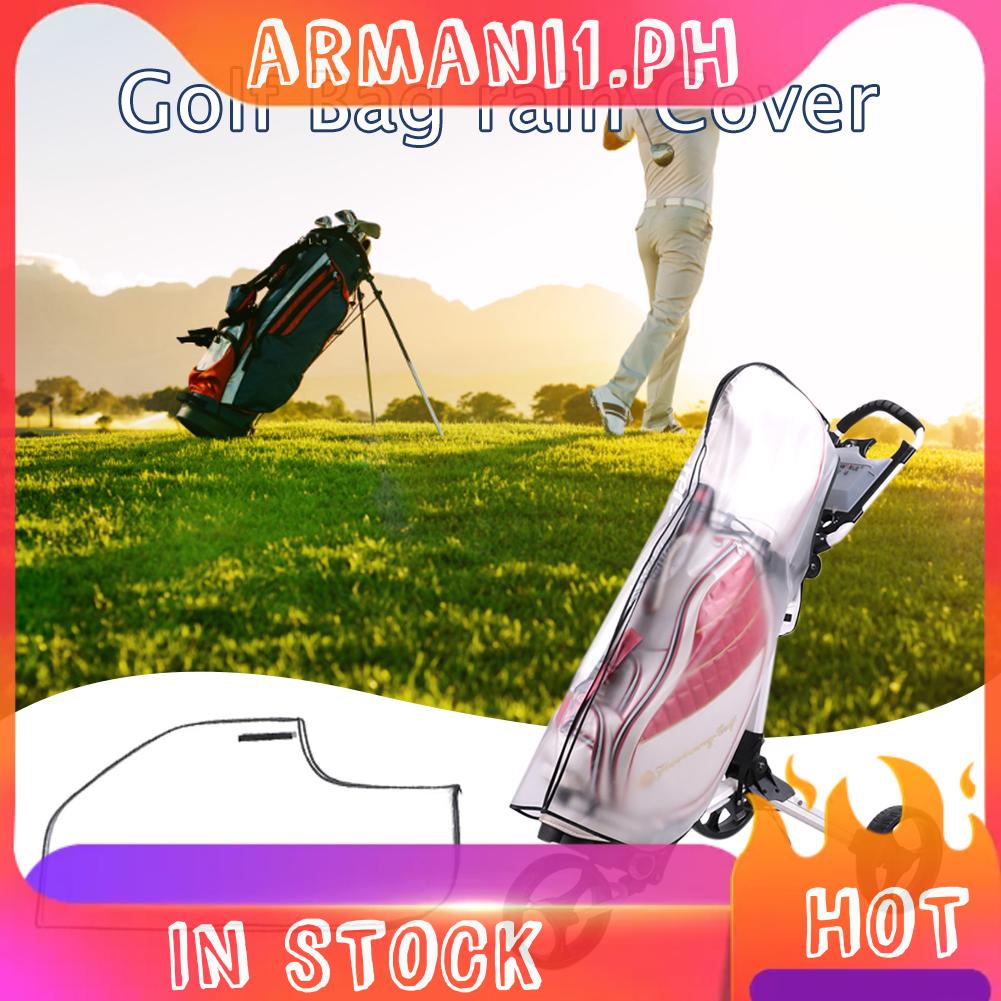 PVC Golf Bag Waterproof Cover Translucent Rain Hood for Golf Bags Push