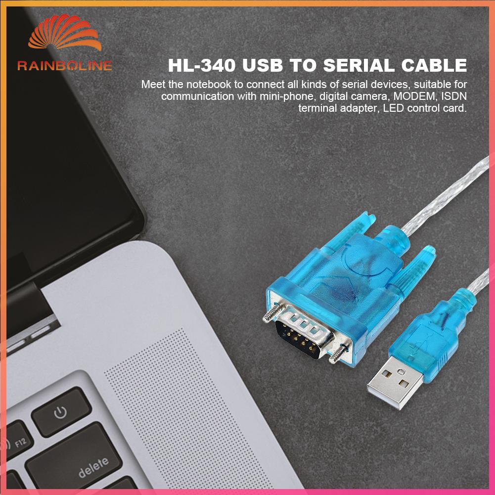 Rain HL340 USB To RS232 COM Port Serial Connector Cable USB To 9 Pin
