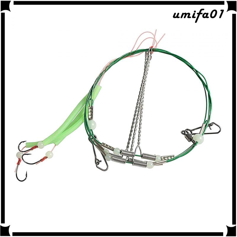 [ Fishing Leaders High Strength Fishing Wire Leader with Hooks Steel