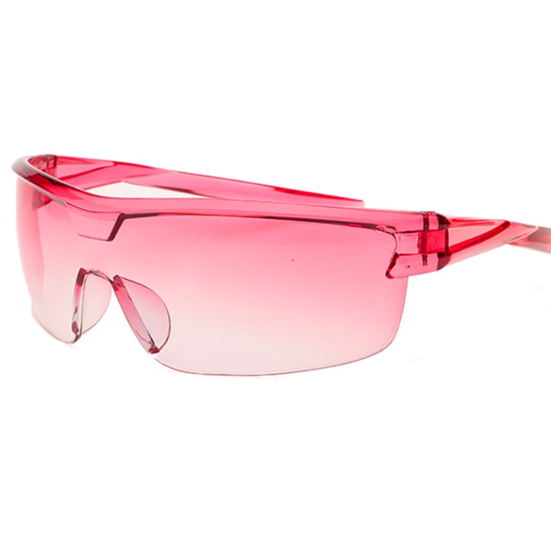 Explosion proof HD European American Women Sunshade Glasses Men Frameless one piece lens bicycle motorcycle men outdoor Driving riding glasses