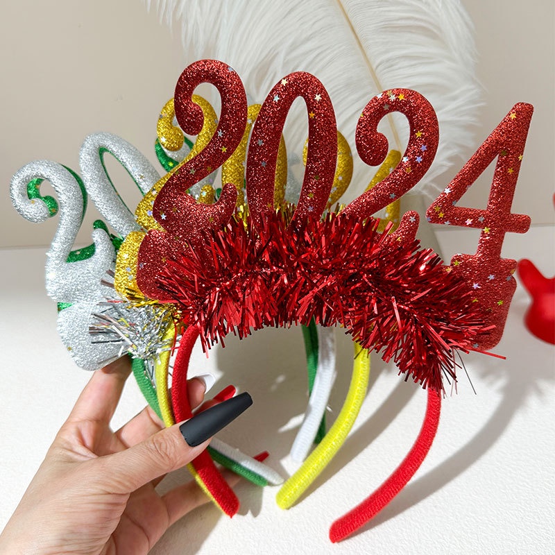 2024 New Year Women Girls Christmas Party Decoration Props 2024 New