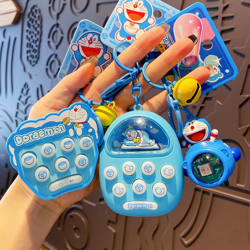 Doraemon Gopher Machine Atmosphere Light Keychain Cartoon Cute Pendant