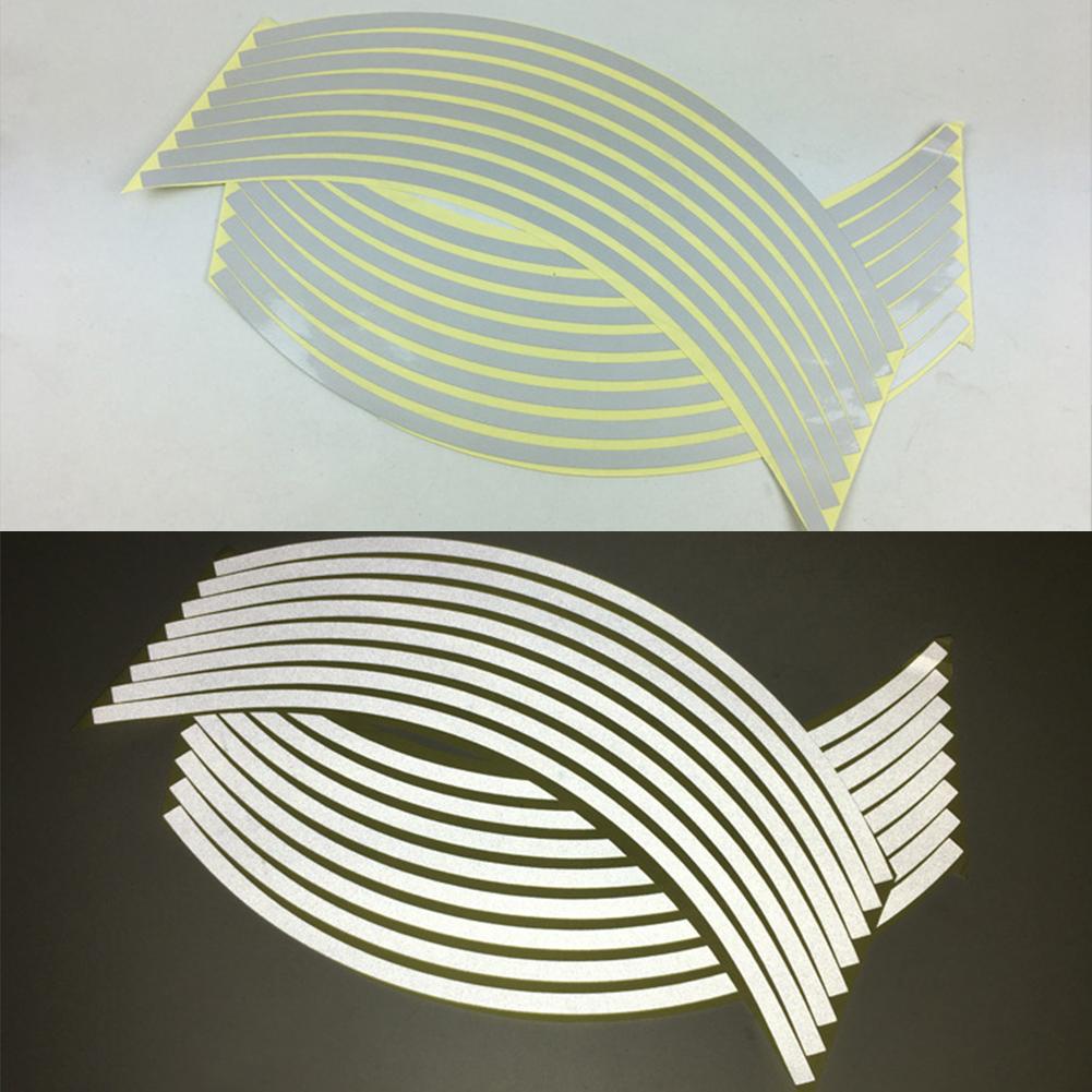16Pcs/set PVC Reflective Wheel Rims Stickers Motocross Bike Motorcycle ...