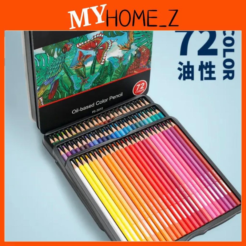 MYHZ_ Pensing Iron Box Set Colour 72 Color Lead Hexagonal Rod Oily ...