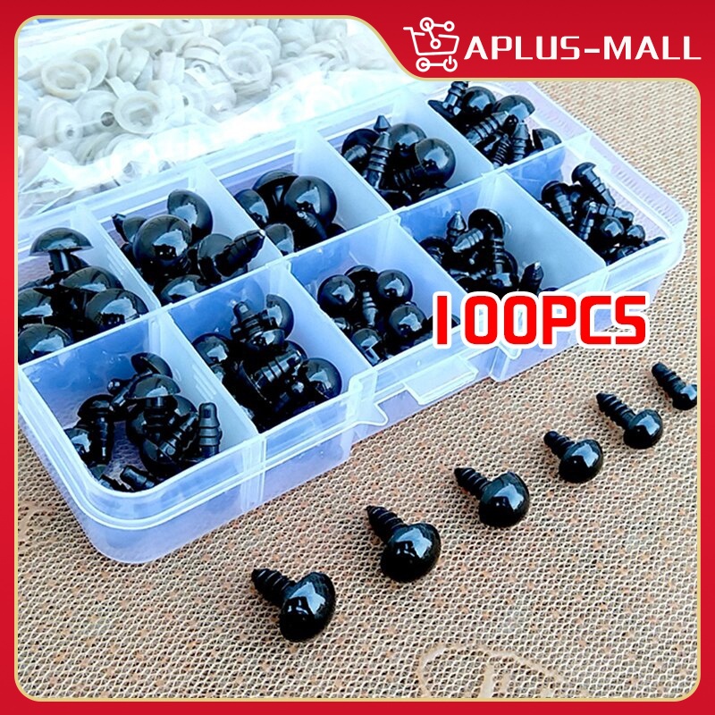 100Pcs Doll Eyes Resin Button Stuffed Animals Toy Bear Eyes Doll ...