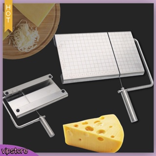 Stainless Steel Cheese Slicer Board Multifunctional Butter Cutter Meats  Loaf Bread With 5 Replacement Wires for Kitchen 