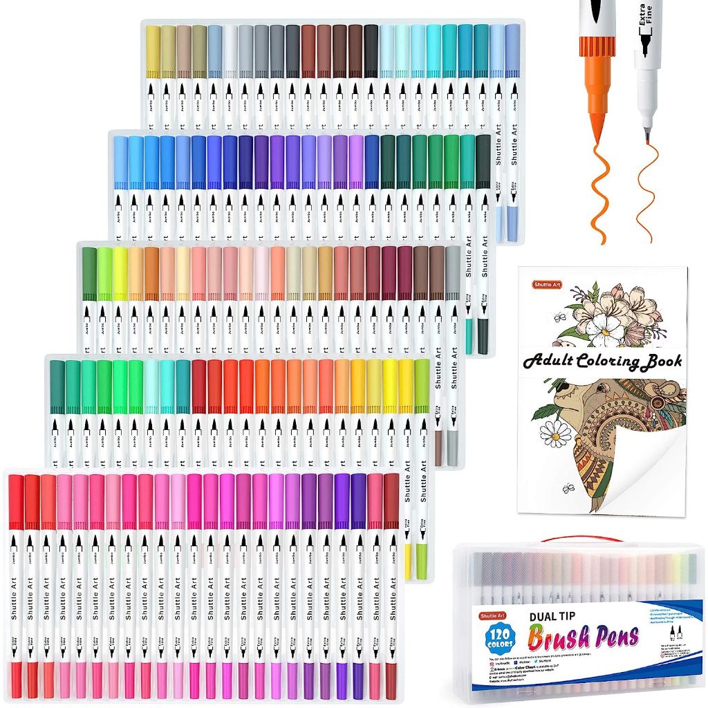 KRAFT 12/24/36/48/60/80/100 Colors Watercolor Brush Pen Colors