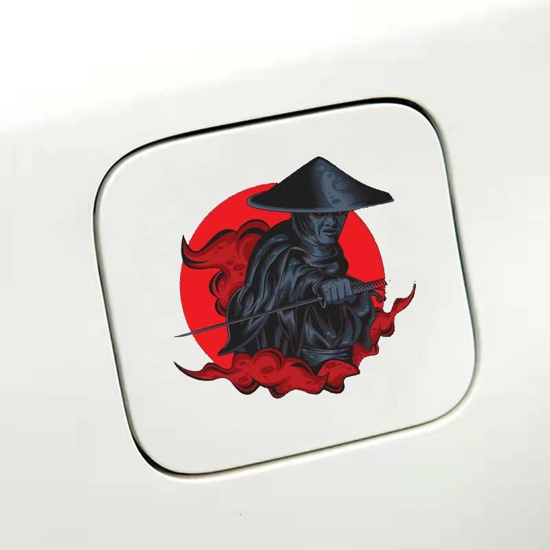 1 PCS Japanese Samurai Decorative Reflective Stickers Ghost Warrior ...