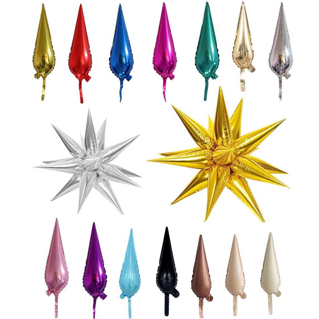 Water Drop Light Tapered Aluminum Film Balloon Party Decoration Explosion Star Irregular Balloon 