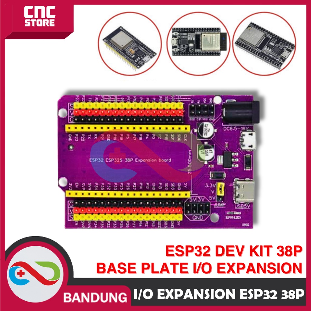 I/o EXPANSION ESP32 SHIELD ESP32S 38P BASE PLATE EXTENSION | Shopee ...