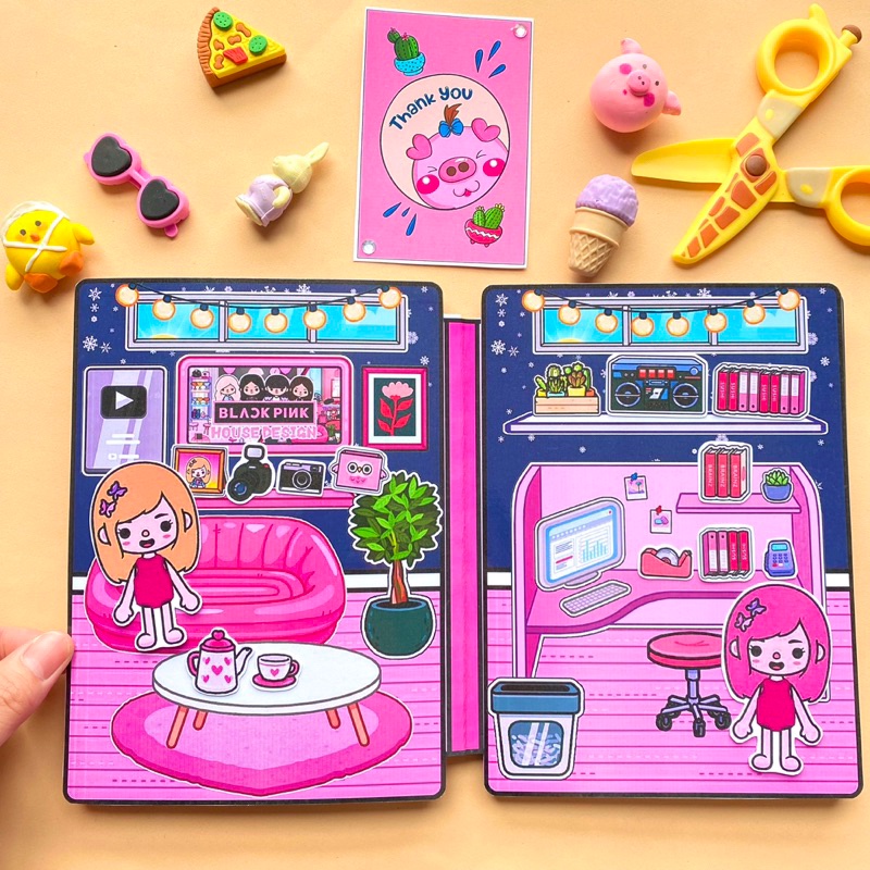 Toca Life World Quiet Book Blackpink Princess House quiet book paper ...