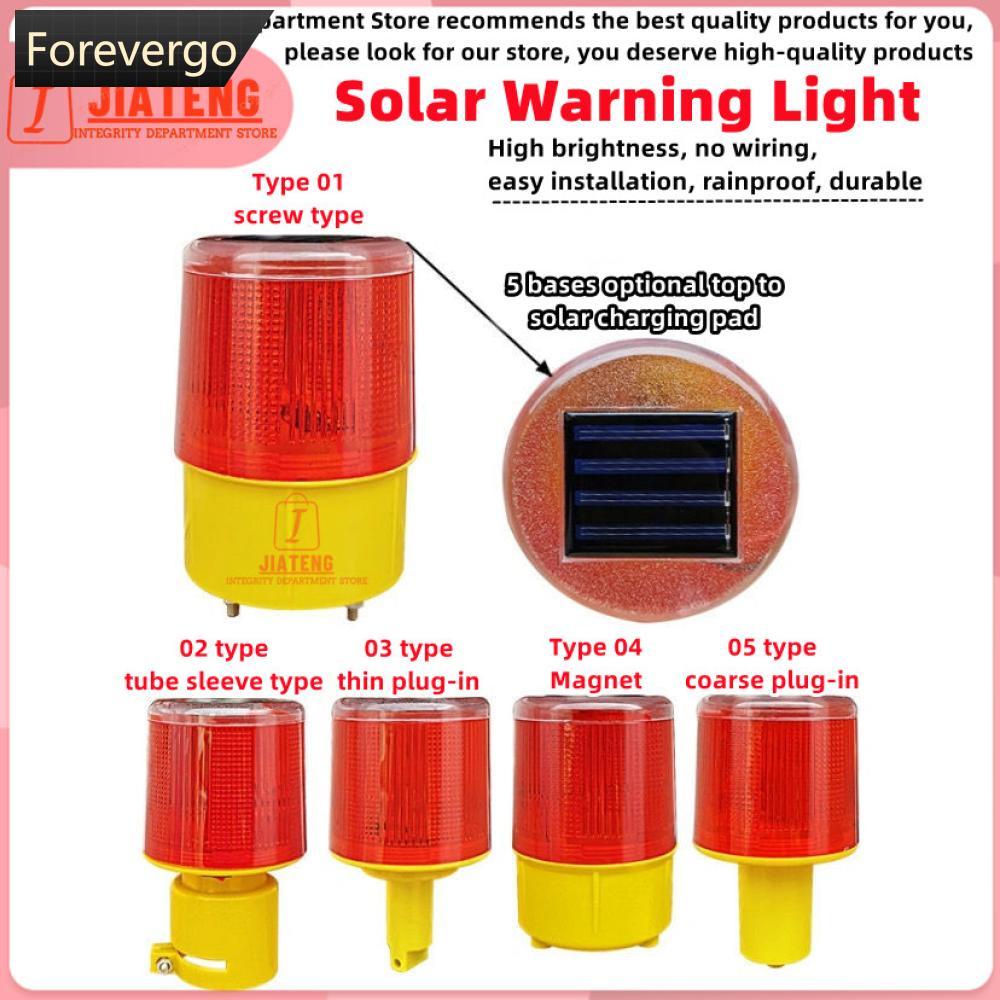 FOREVERGO Solar warning flashing light construction roadblock fishing ...