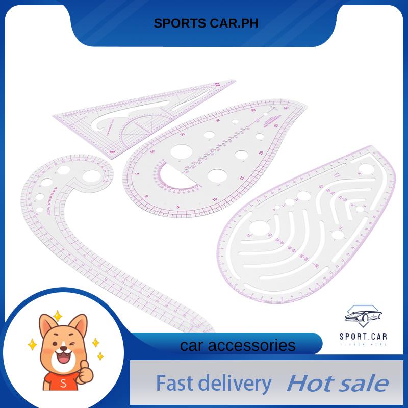 Sewing Ruler Set (4 Pcs) Metric Ruler Set French Curve Pattern