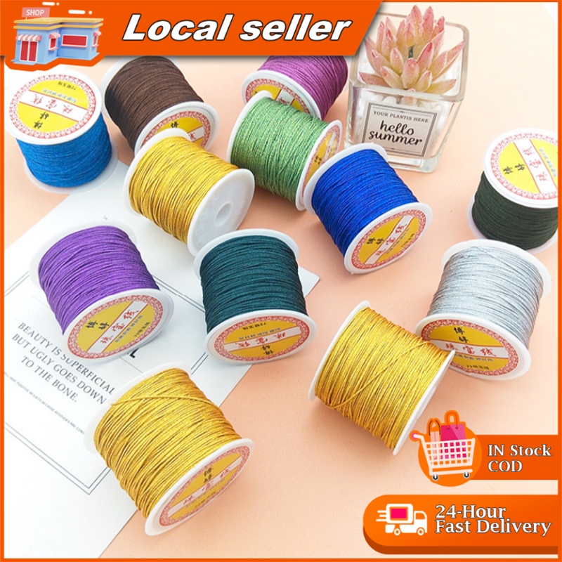 50M/Roll 0.8mm Multicolor Weaving Thread Nylon Beading String DIY ...