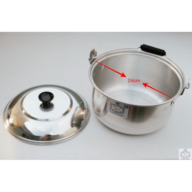7-Piece (3 sets + 1 pot) Set Royal Crown Aluminum Cooking Pot/Kaldero ...