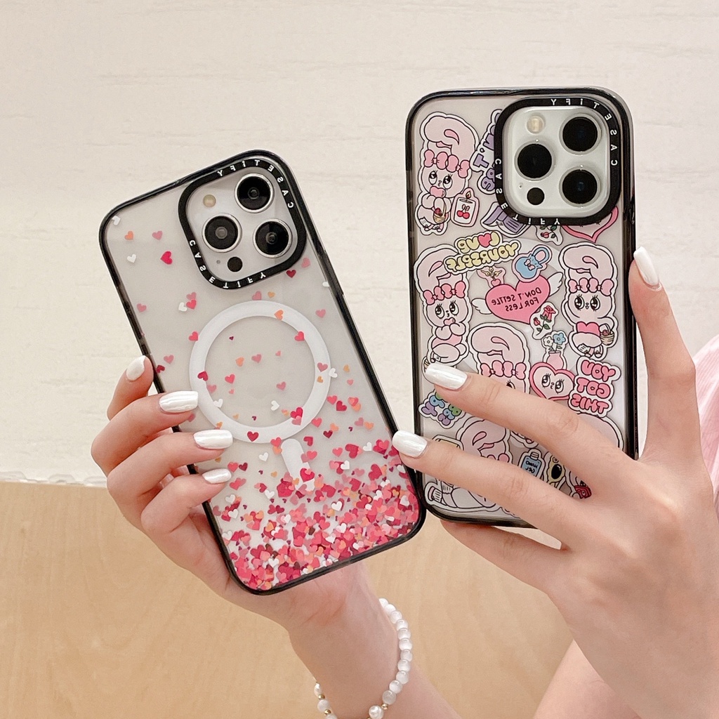 【Pink rabbit】Casetify Magnetic absorption High Quality Acrylic Phone ...
