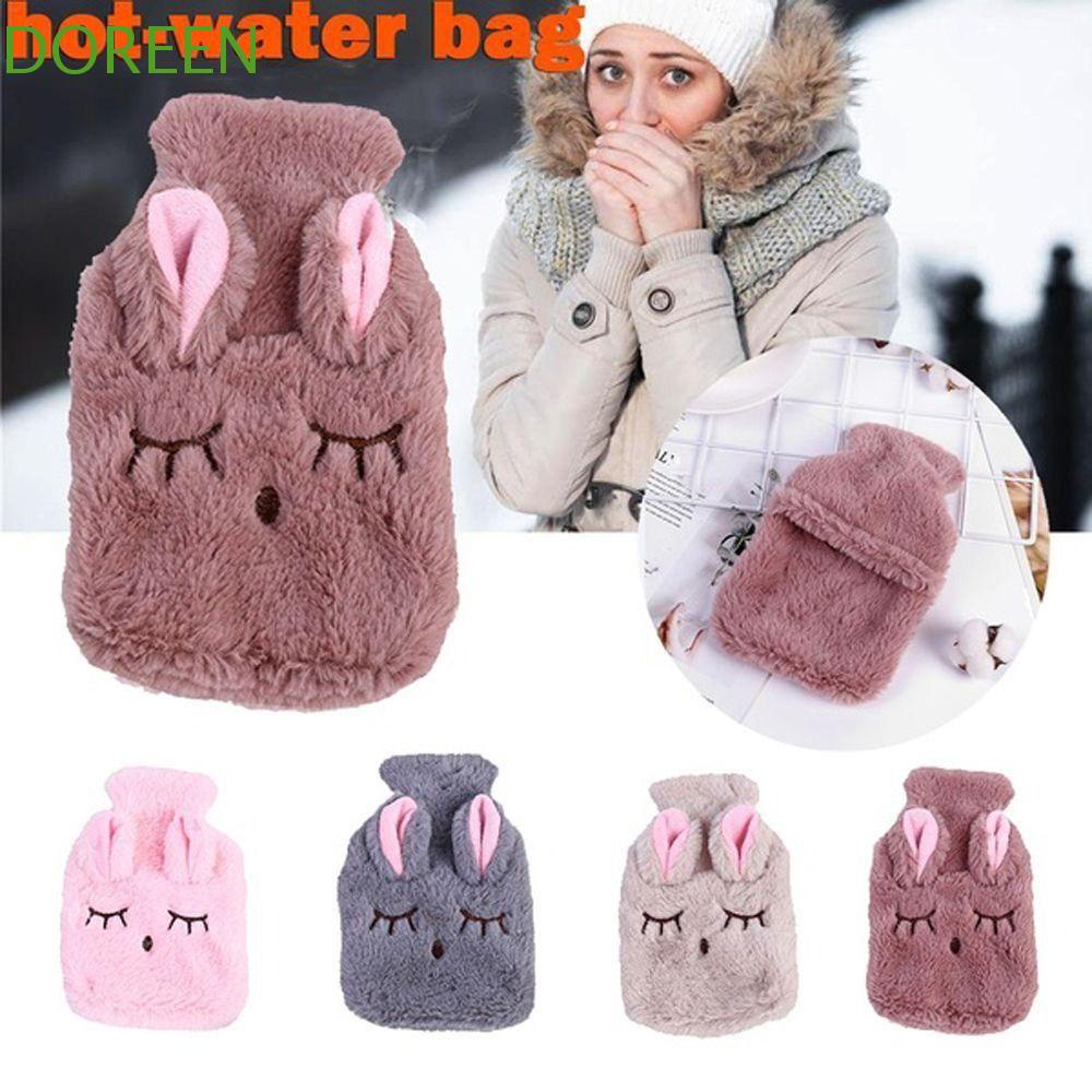 DOREEN Hot Water Bottle Cozy Cover Soft Water Bags Tummy Warmers Warm